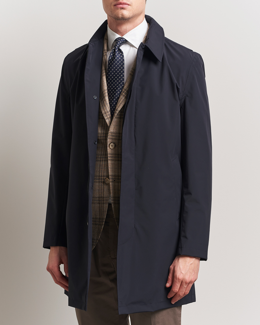Herre | Jakker | Oscar Jacobson | Nylon Car Coat Navy