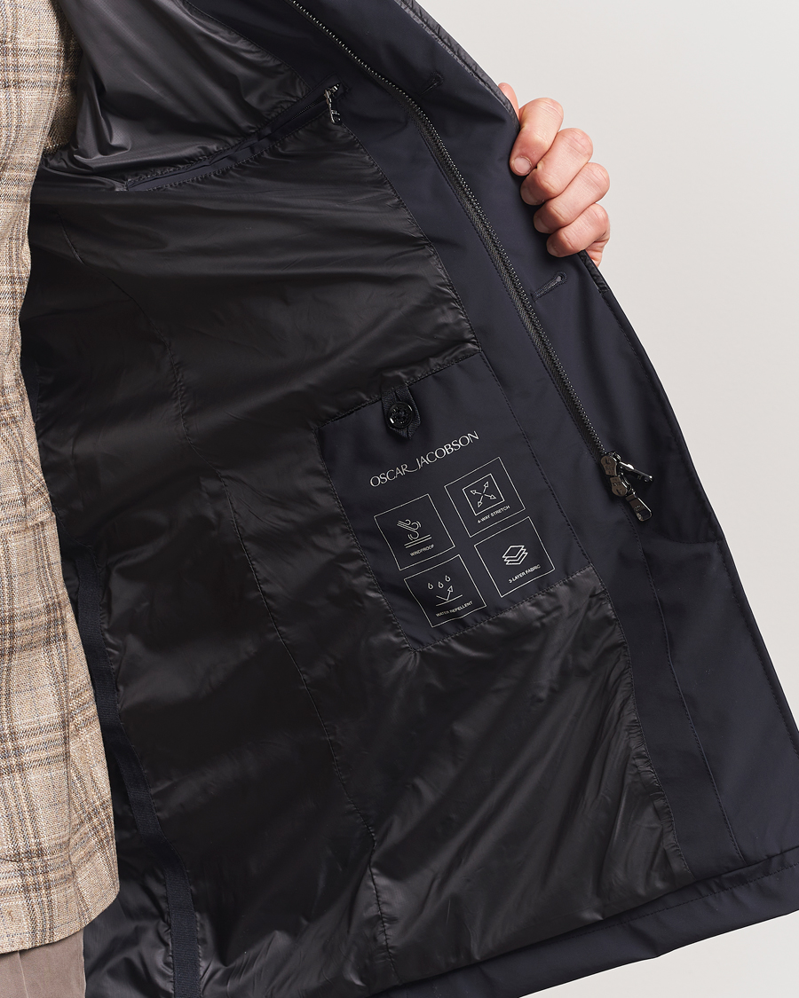 Herre | Jakker | Oscar Jacobson | Nylon Car Coat Navy