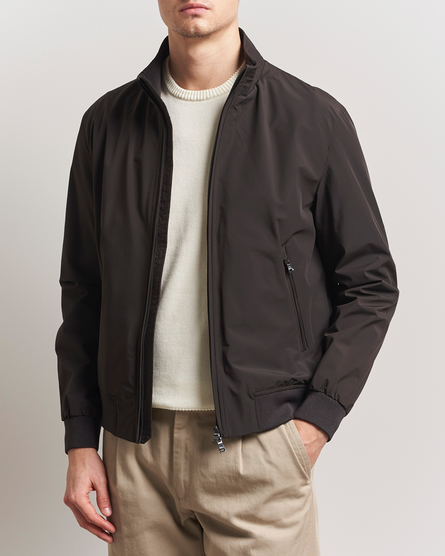 Herre | Jakker | Oscar Jacobson | Bomber Nylon Jacket Brown