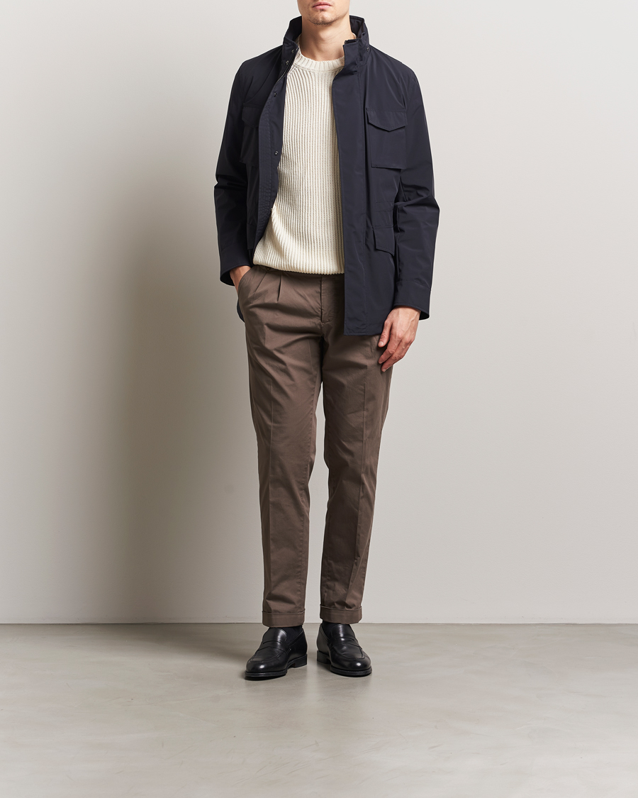 Herre | Jakker | Oscar Jacobson | M65 Nylon Field Jacket Navy