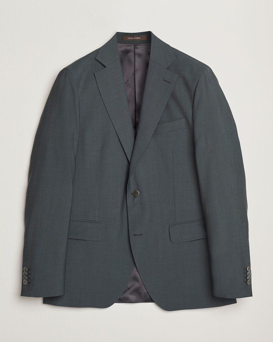 Herre | Dressjakker | Oscar Jacobson | Fogerty Wool/Mohair Suit Blazer Green
