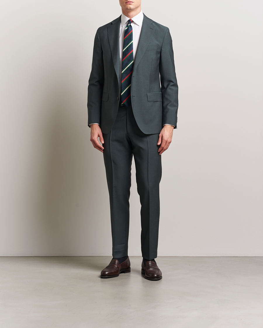 Herre | Dressjakker | Oscar Jacobson | Fogerty Wool/Mohair Suit Blazer Green