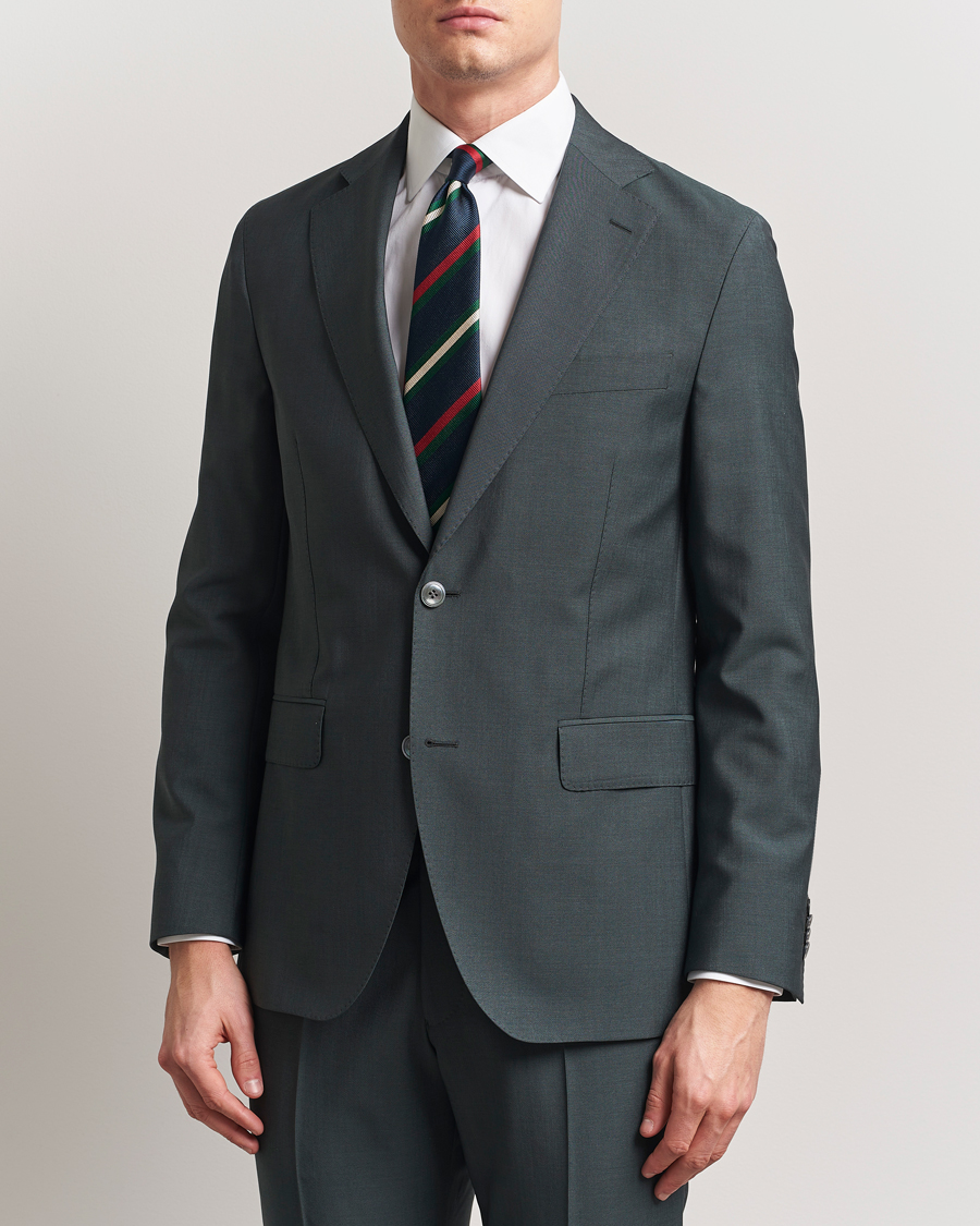Herre | Dressjakker | Oscar Jacobson | Fogerty Wool/Mohair Suit Blazer Green