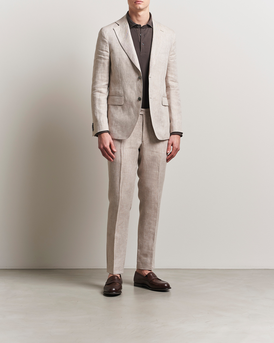 Herre | Dressjakker | Oscar Jacobson | Ferry Soft Linen Blazer Beige