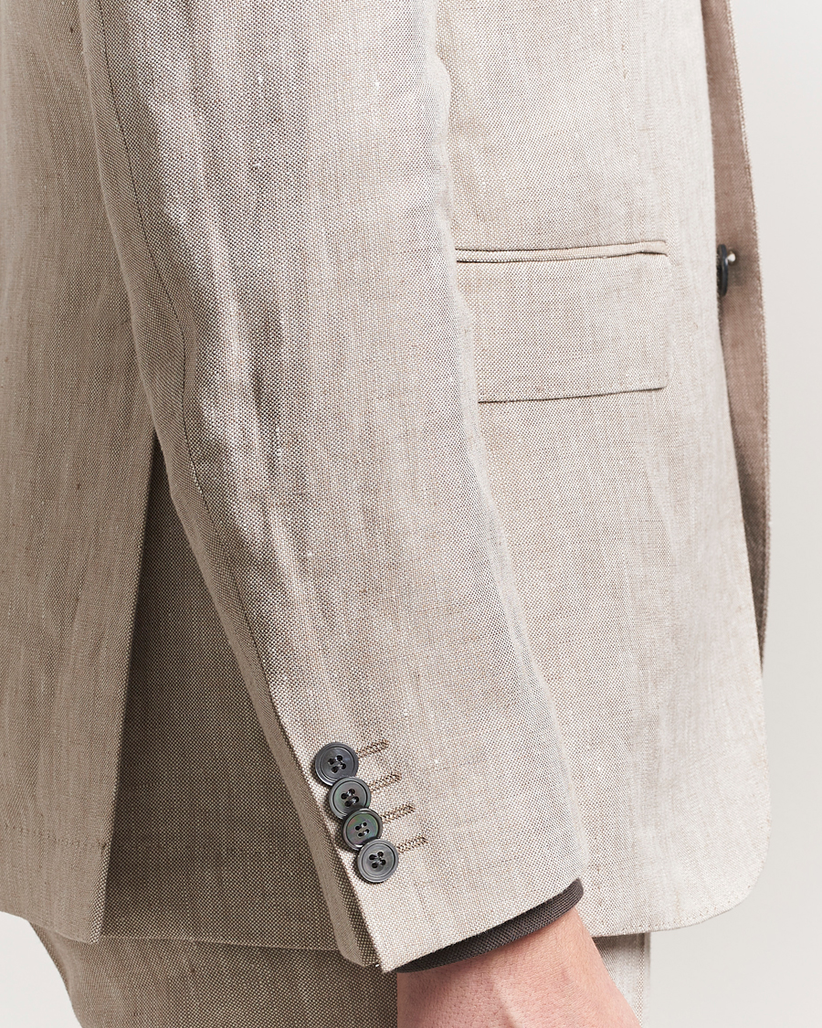 Herre | Dressjakker | Oscar Jacobson | Ferry Soft Linen Blazer Beige
