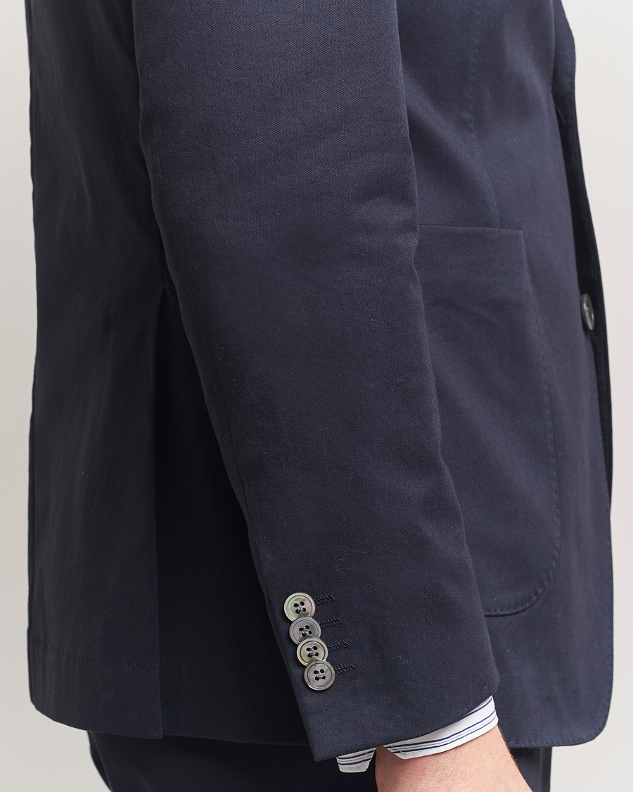 Herre | Dressjakker | Oscar Jacobson | Ferry Patch Cotton Blazer Navy