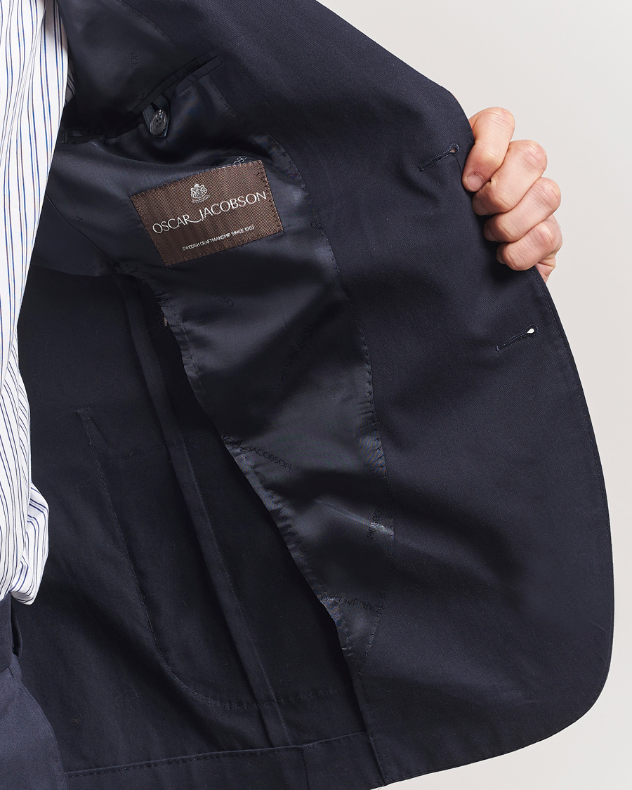 Herre | Dressjakker | Oscar Jacobson | Ferry Patch Cotton Blazer Navy
