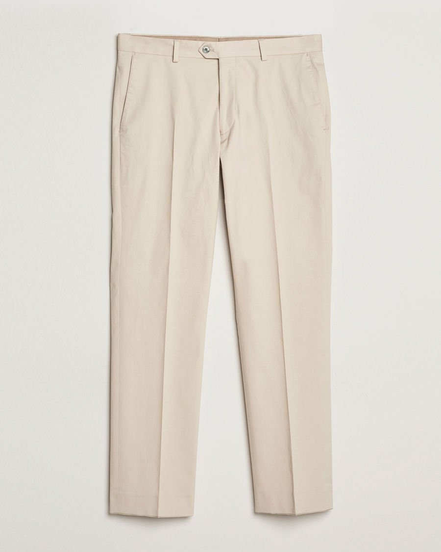 Herre | Bukser | Oscar Jacobson | Dandy Cotton Trousers Beige