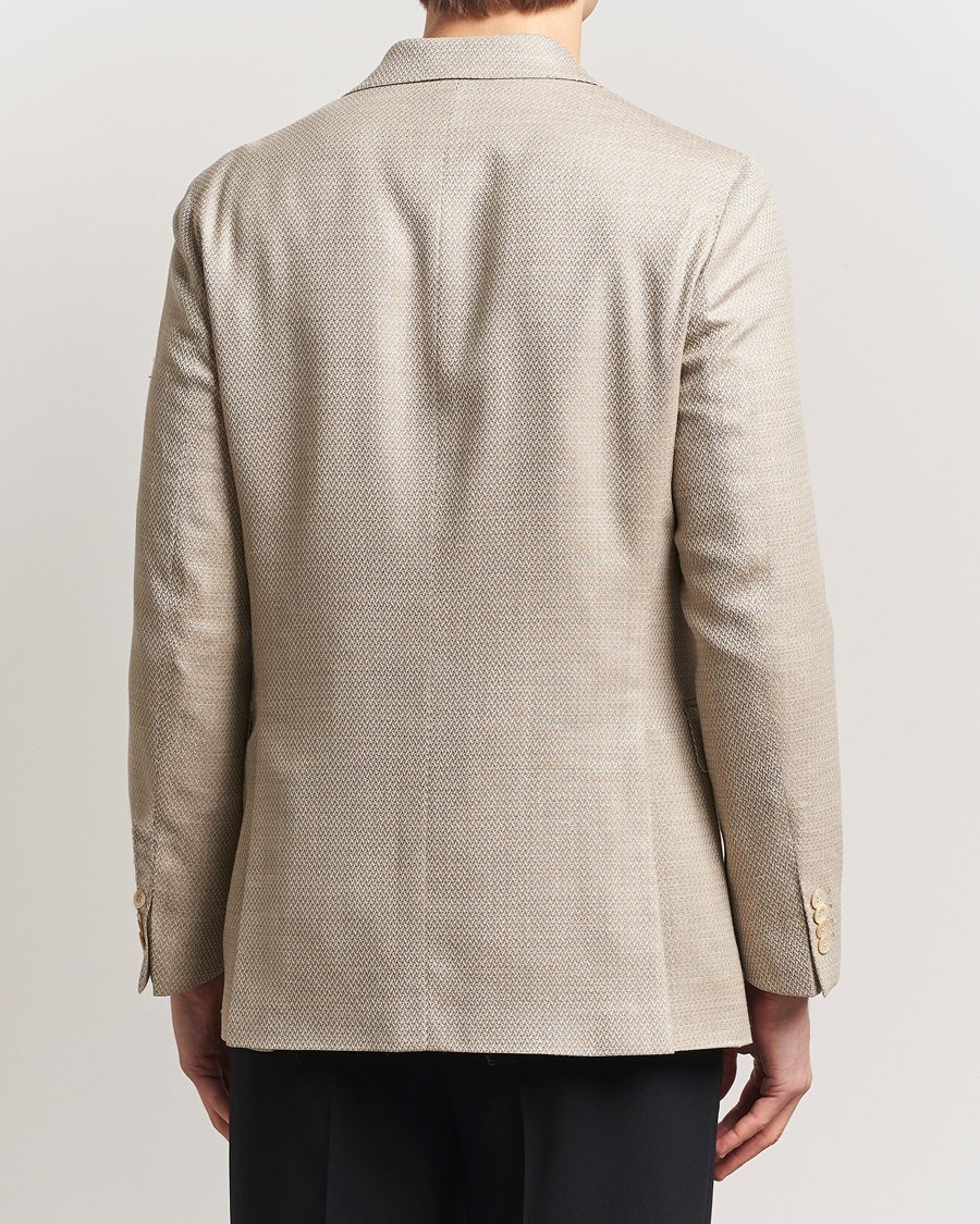 Herre | Dressjakker | Oscar Jacobson | Farris DB Loro Piana Wool/Silk/Linen Blazer Beige