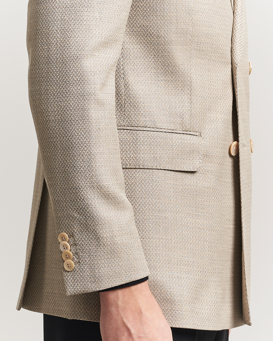 Herre | Dressjakker | Oscar Jacobson | Farris DB Loro Piana Wool/Silk/Linen Blazer Beige