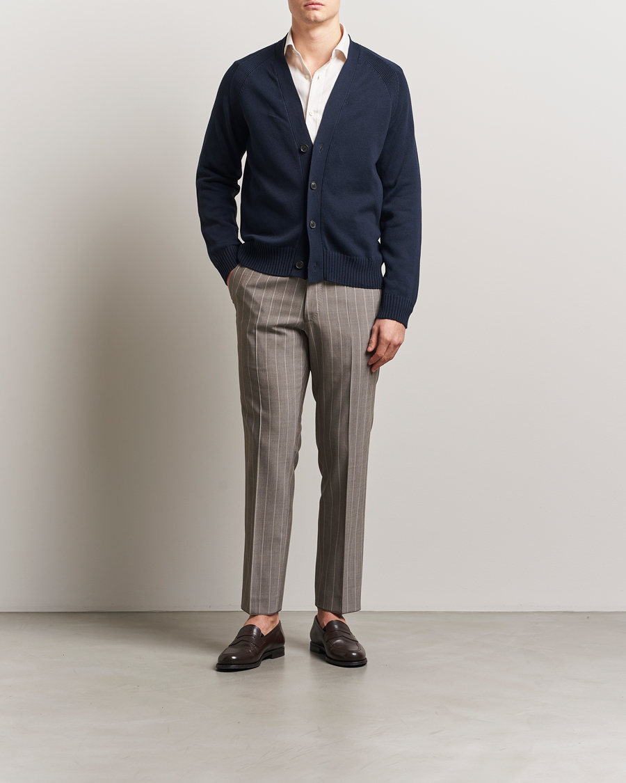 Herre | Gensere | Oscar Jacobson | Hover Cotton Cardigan Navy