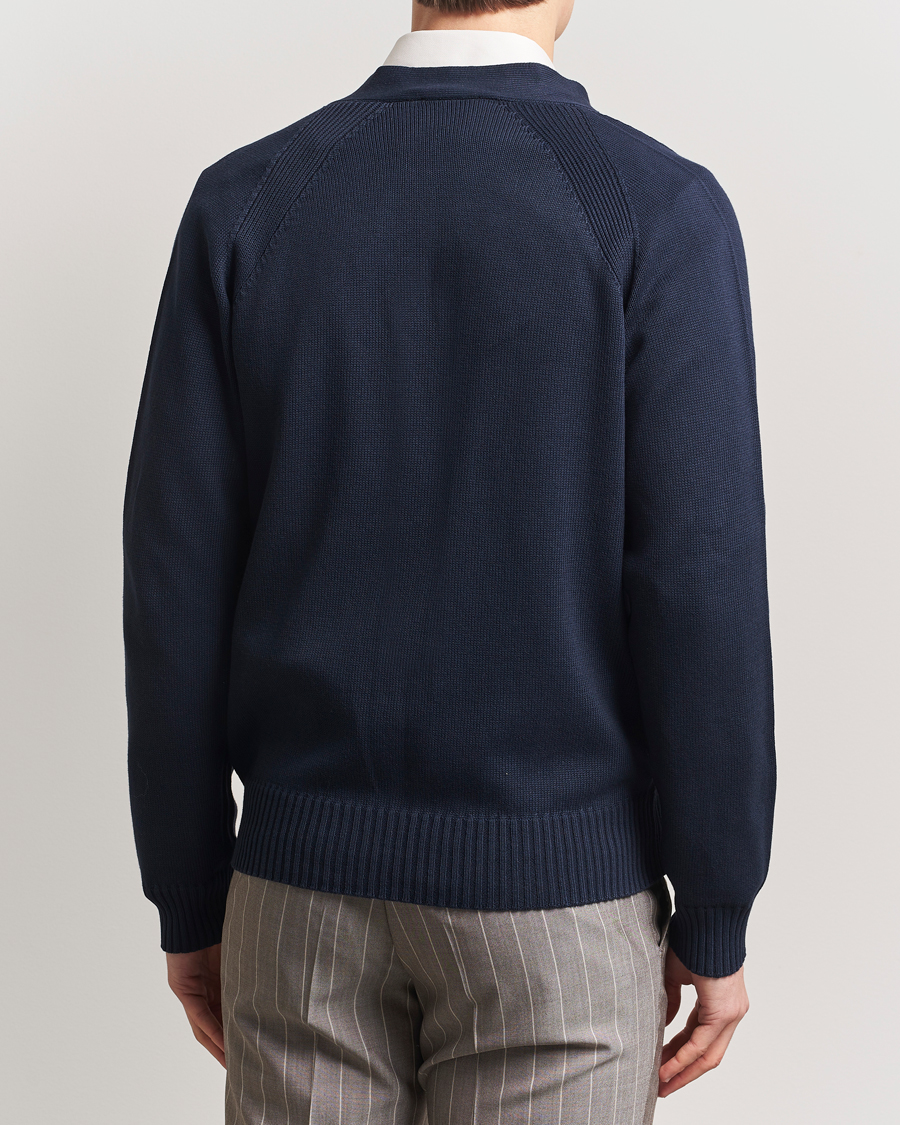 Herre | Gensere | Oscar Jacobson | Hover Cotton Cardigan Navy