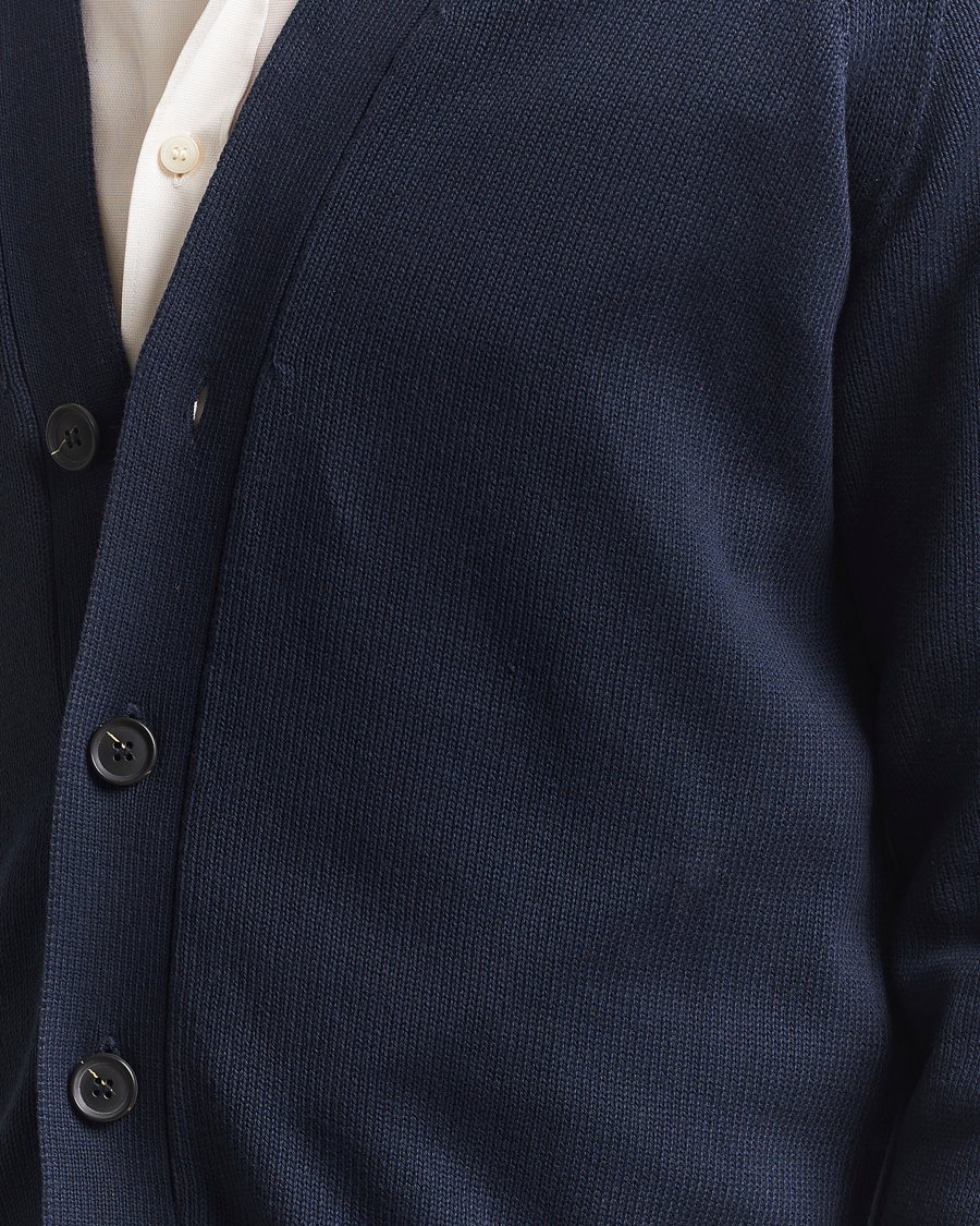 Herre | Gensere | Oscar Jacobson | Hover Cotton Cardigan Navy