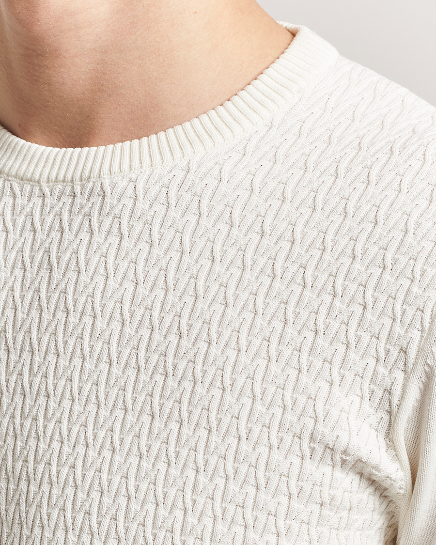 Herre | Gensere | Oscar Jacobson | Blake Knitted Cotton Crew White