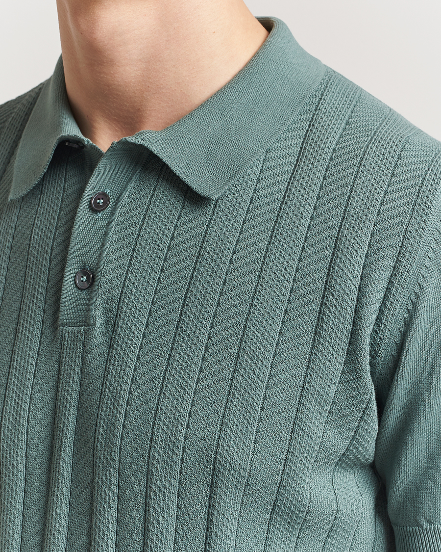 Herre | Pikéer | Oscar Jacobson | Barto Structured Cotton Polo Light Green