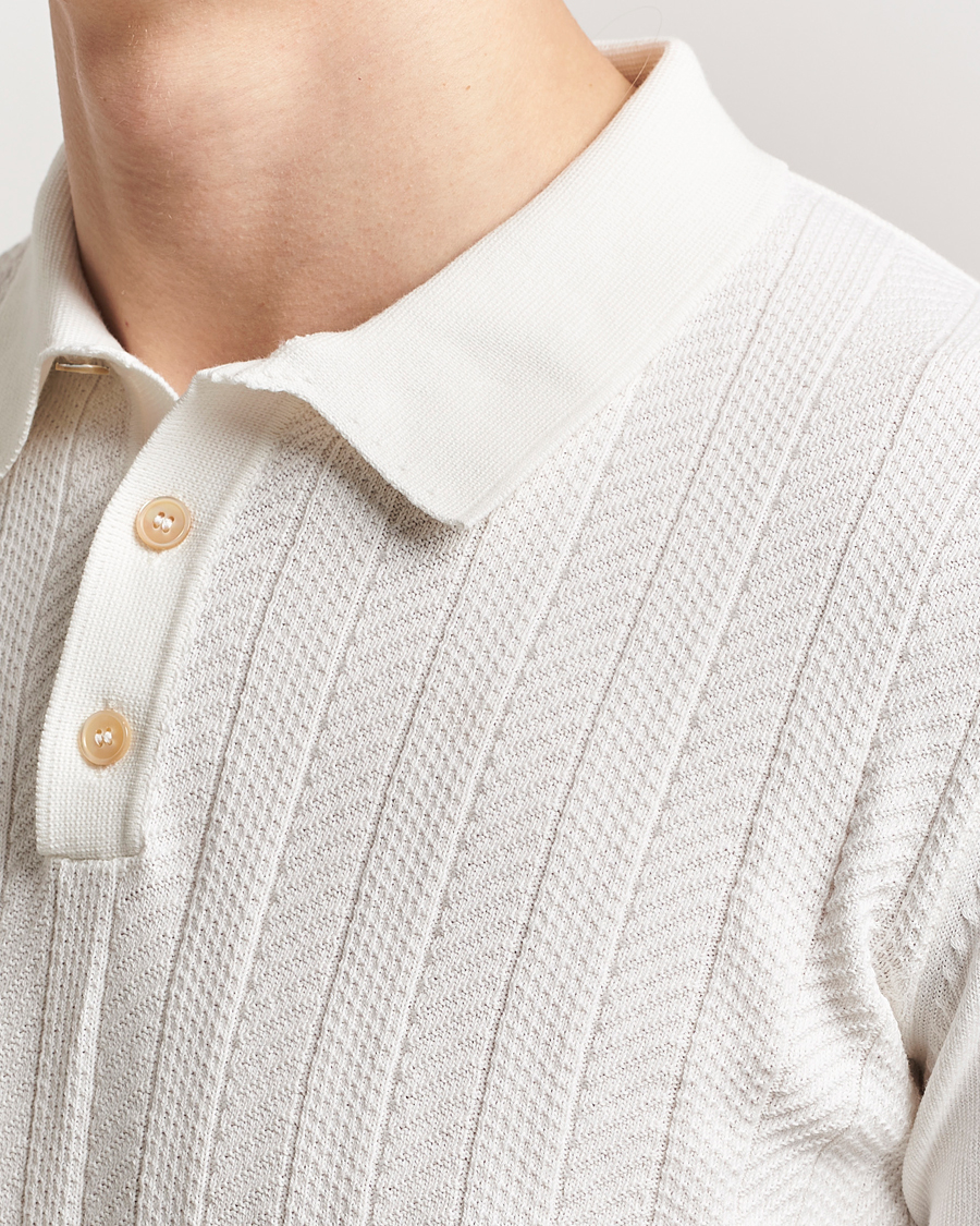 Herre | Pikéer | Oscar Jacobson | Barto Structured Cotton Polo Snow White