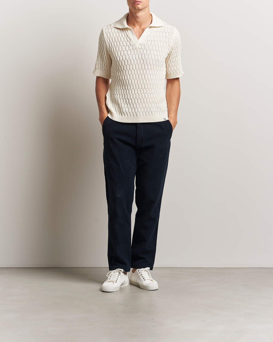 Herre | Pikéer | Peregrine | Cove Knitted Cotton Polo Shirt White