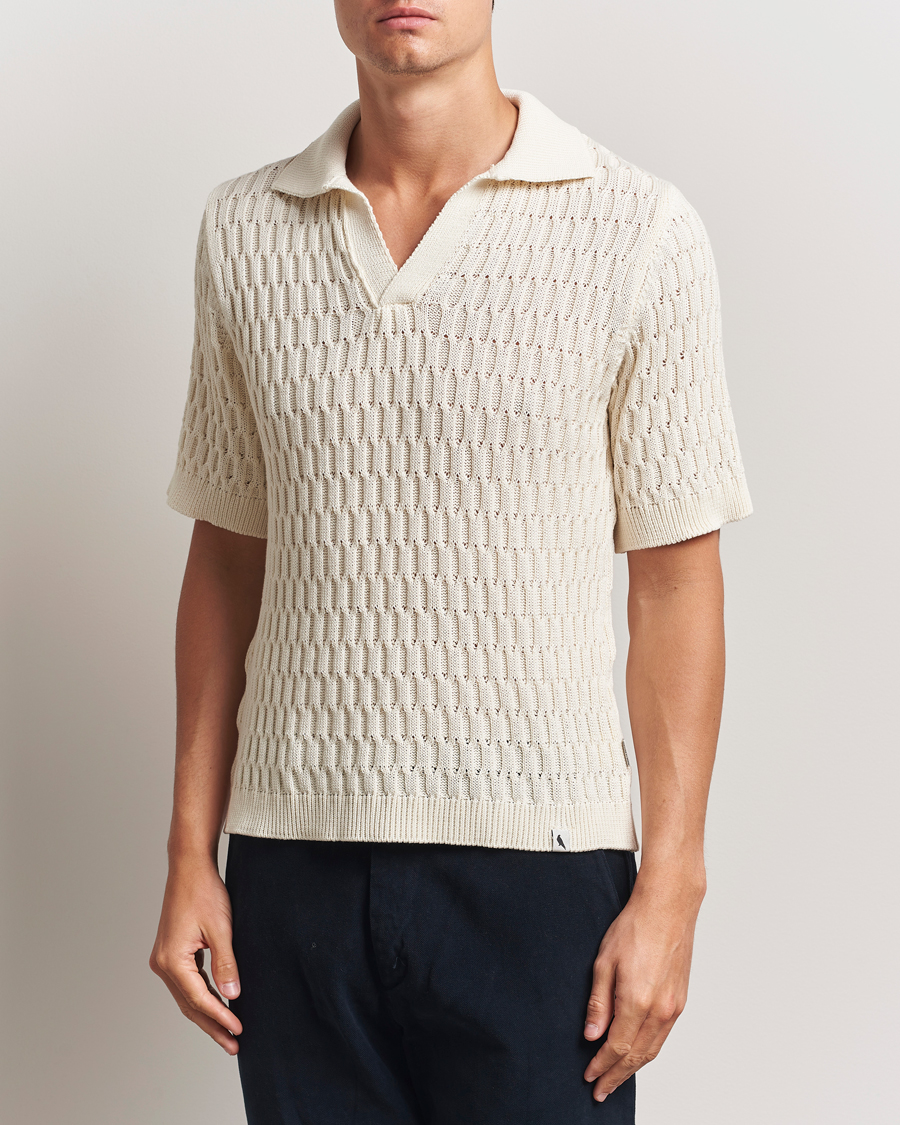 Herre | Pikéer | Peregrine | Cove Knitted Cotton Polo Shirt White