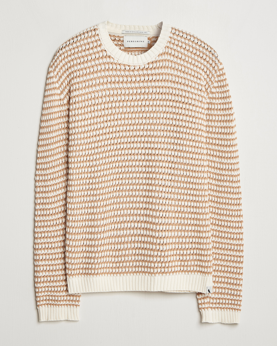 Herre | Gensere | Peregrine | Island Crochet Knitted Jumper White