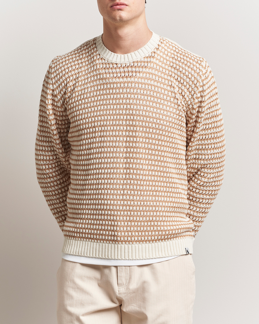 Herre | Gensere | Peregrine | Island Crochet Knitted Jumper White