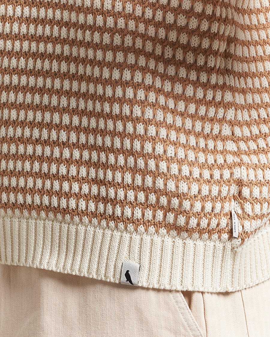 Herre | Gensere | Peregrine | Island Crochet Knitted Jumper White