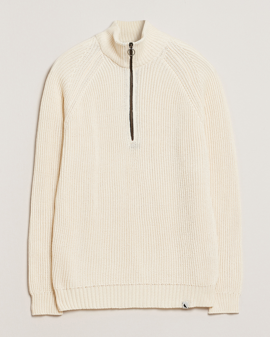 Herre | Gensere | Peregrine | Felix Quarter Zip Jumper White