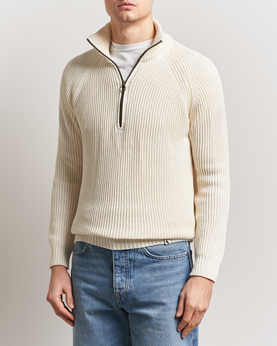 Herre | Gensere | Peregrine | Felix Quarter Zip Jumper White