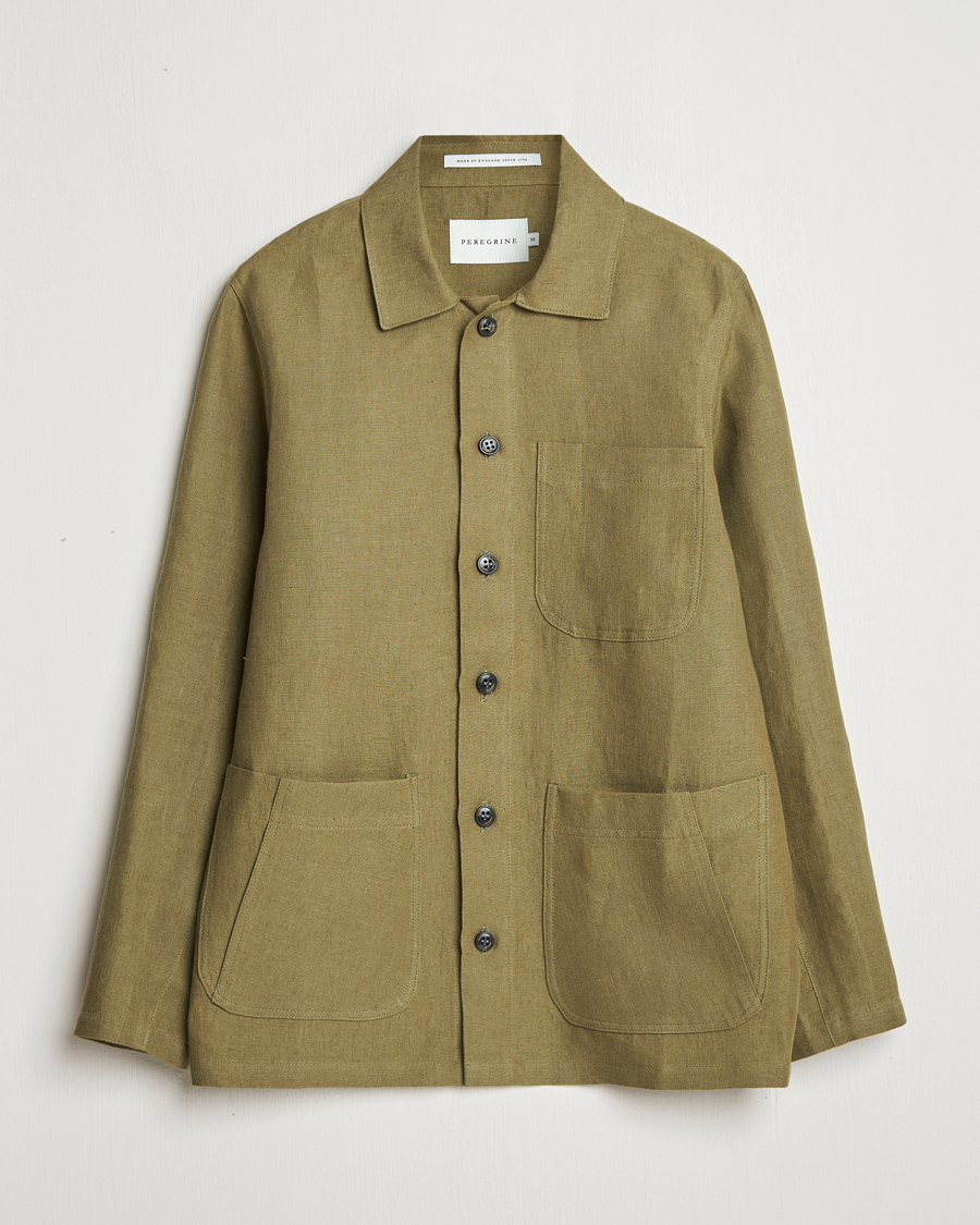 Herre | Skjorter | Peregrine | Grange Linen Shacket Khaki