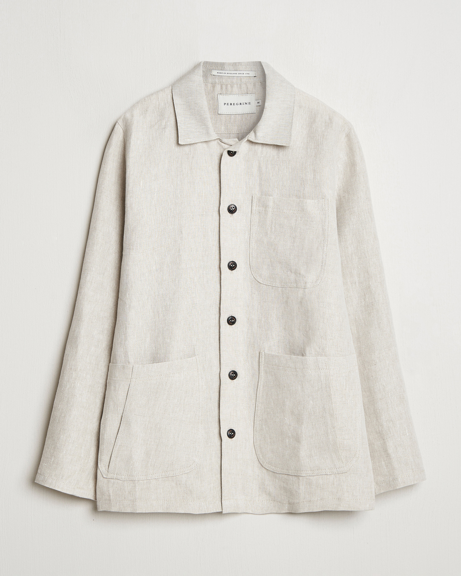 Herre | Skjorter | Peregrine | Grange Linen Shacket Natural