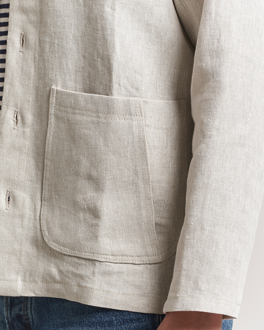 Herre | Skjorter | Peregrine | Grange Linen Shacket Natural