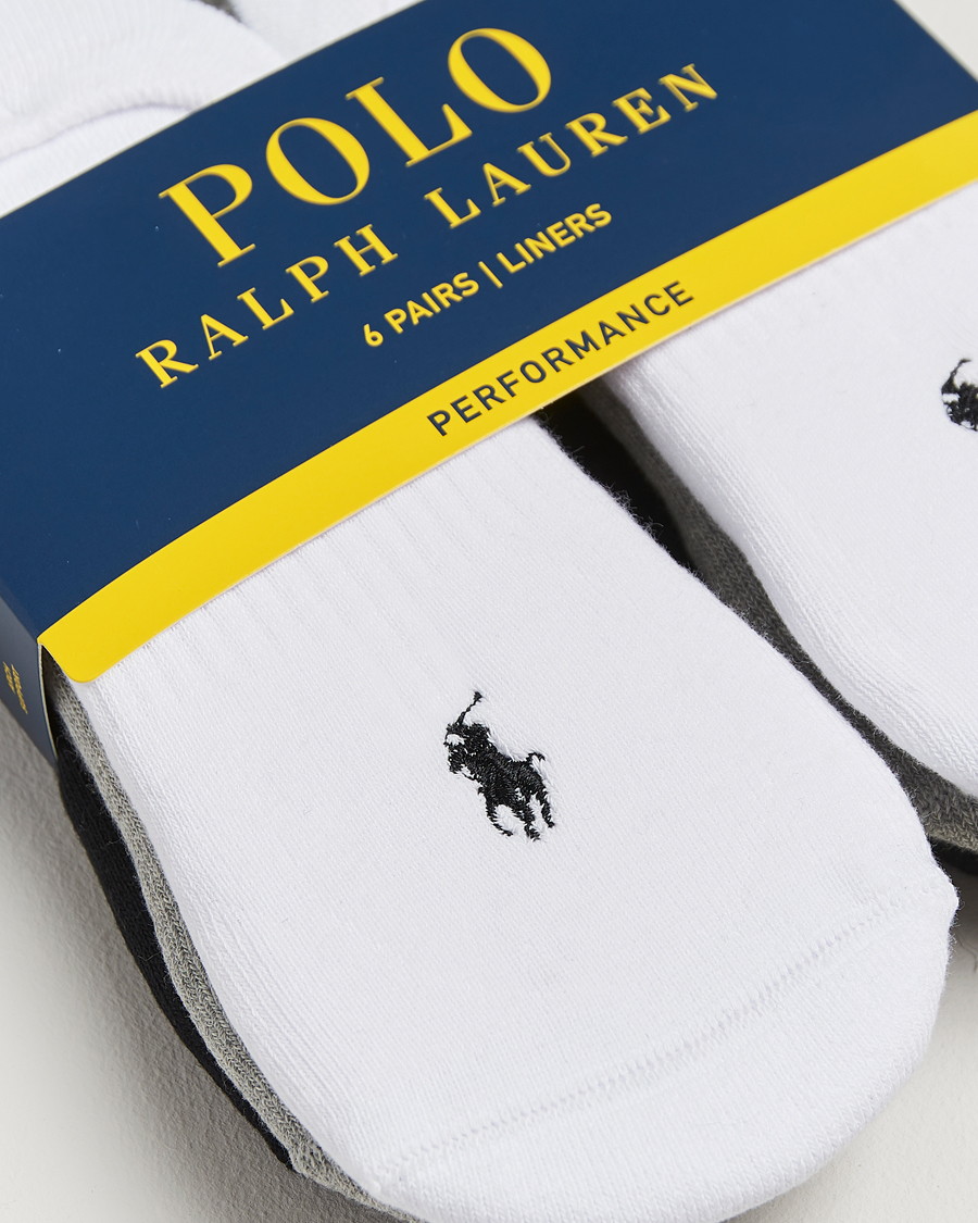 Herre | Undertøy | Polo Ralph Lauren | 6-Pack No Show Big Pony Pony Socks Black/White/Grey