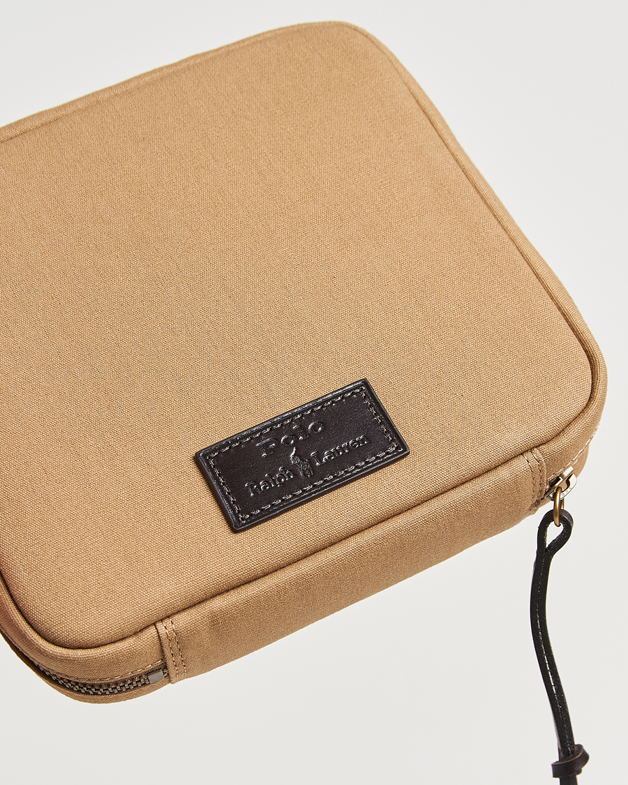 Herre | Vesker | Polo Ralph Lauren | Canvas/Leather Washbag Montana Khaki