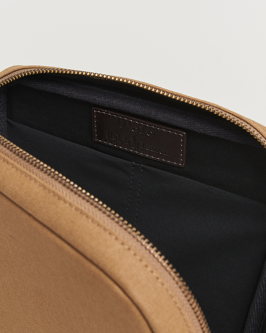 Herre | Vesker | Polo Ralph Lauren | Canvas/Leather Washbag Montana Khaki