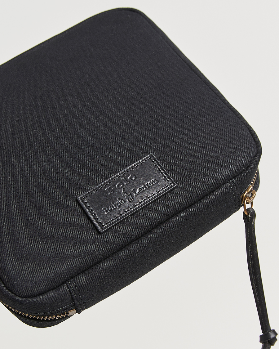 Herre | Vesker | Polo Ralph Lauren | Canvas/Leather Washbag Black