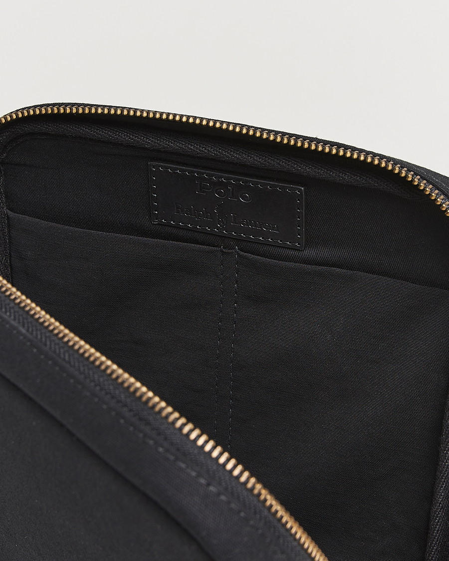 Herre | Vesker | Polo Ralph Lauren | Canvas/Leather Washbag Black