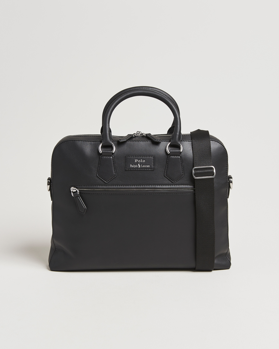 Herre | Polo Ralph Lauren Messenger Leather Bag Black | Polo Ralph Lauren | Messenger Leather Bag Black