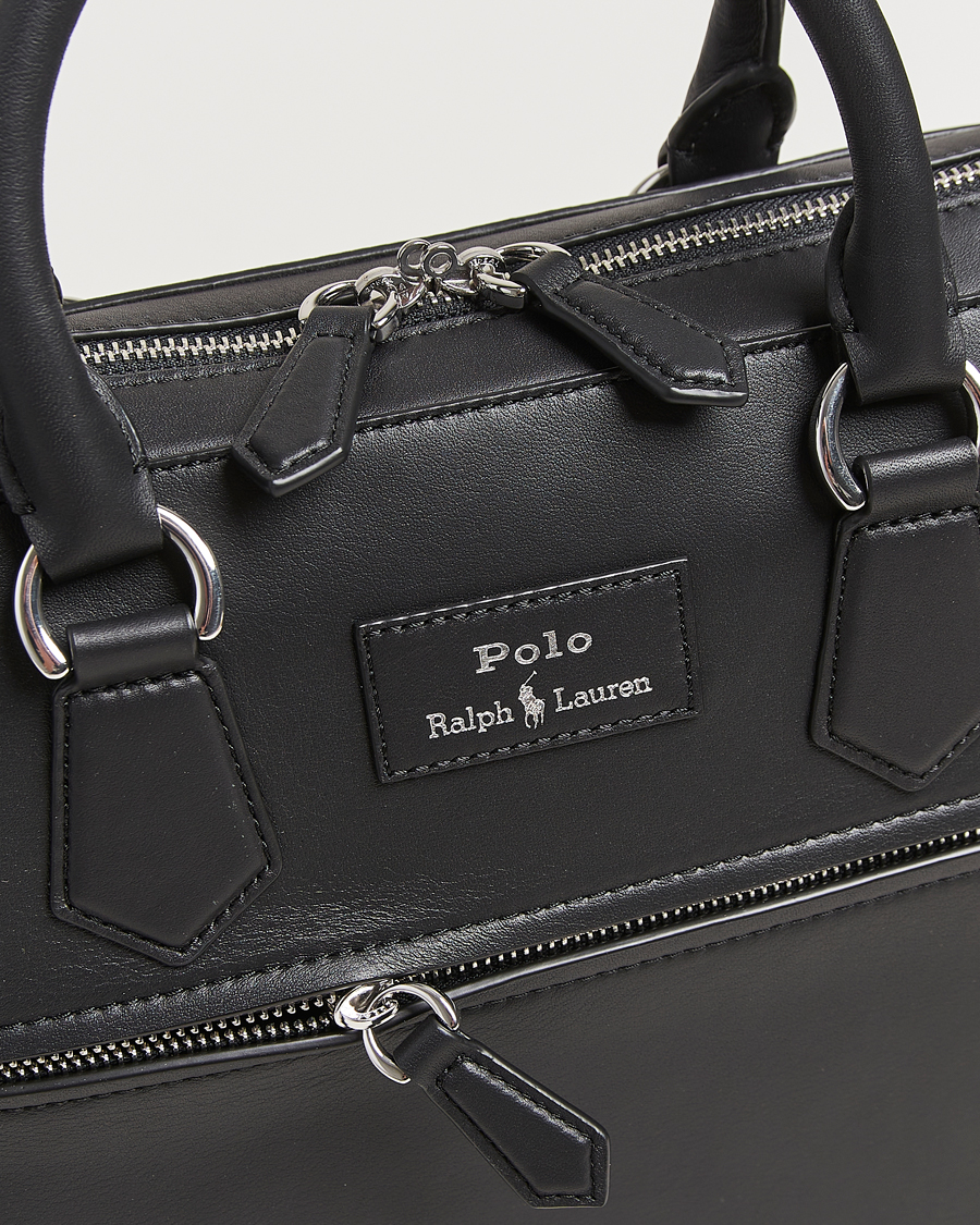 Herre | Polo Ralph Lauren Messenger Leather Bag Black | Polo Ralph Lauren | Messenger Leather Bag Black