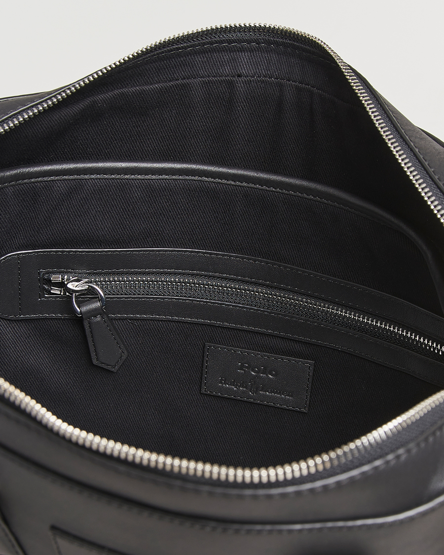 Herre | Polo Ralph Lauren Messenger Leather Bag Black | Polo Ralph Lauren | Messenger Leather Bag Black