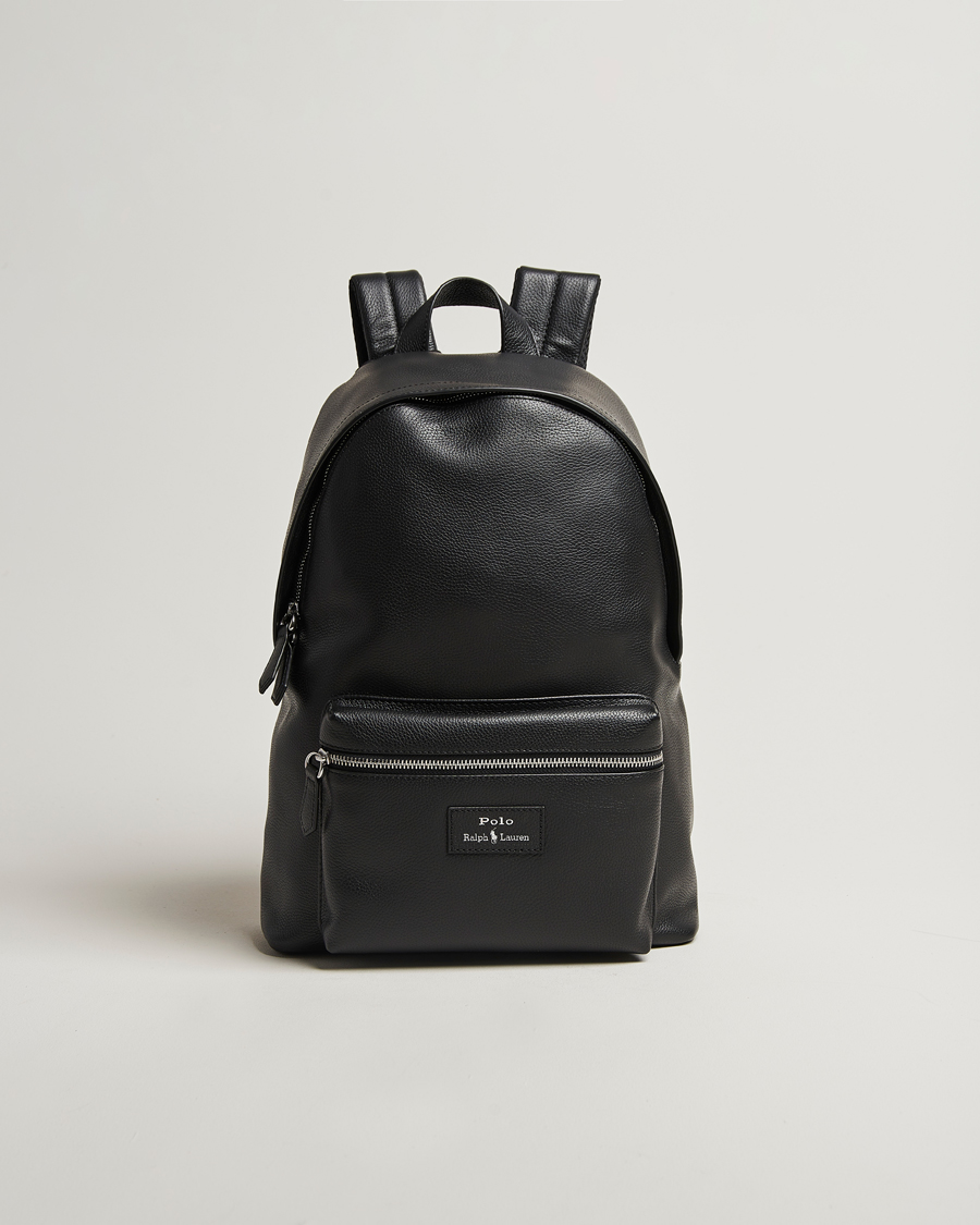 Herre | Vesker | Polo Ralph Lauren | Backpack Pebble Leather Black