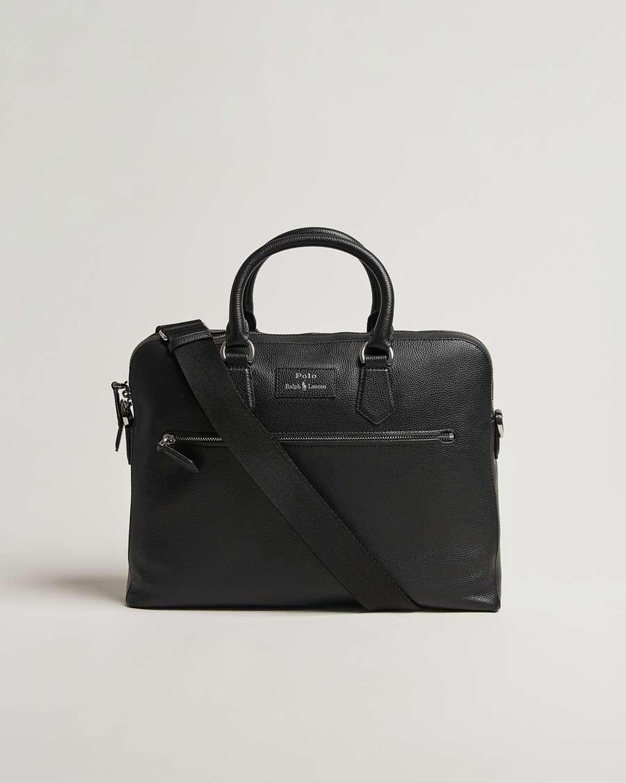 Herre | Vesker | Polo Ralph Lauren | Messenger Pebble Leather Black