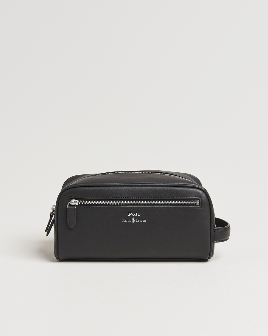 Herre | Vesker | Polo Ralph Lauren | Smooth Leather Washbag Black