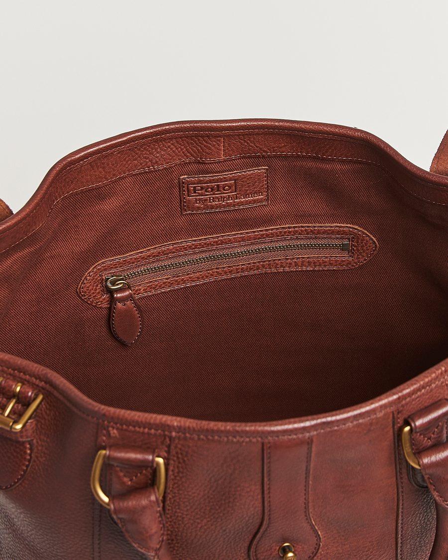 Herre | Vesker | Polo Ralph Lauren | Leather Tote Bag British Tan
