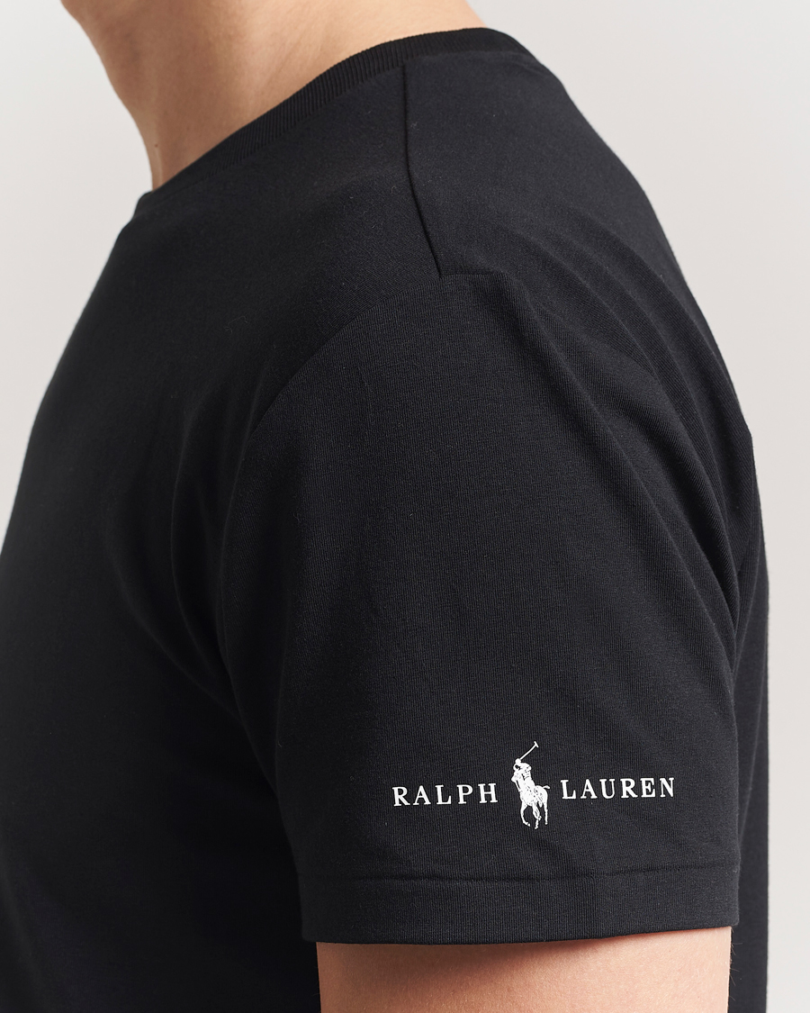 Herre | T-Shirts | Polo Ralph Lauren | 3-Pack Crew Neck T-Shirt Black
