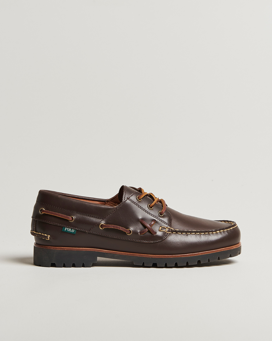 Herre | Seilersko | Polo Ralph Lauren | Ranger Leather Boat Shoe Dark Brown