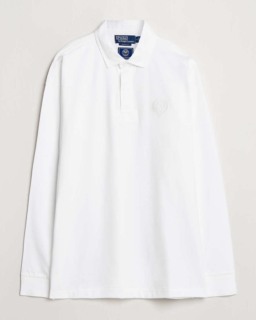 Herre | Nye produktbilder | Polo Ralph Lauren | Wimbledon Long Sleeve Polo Ceramic White