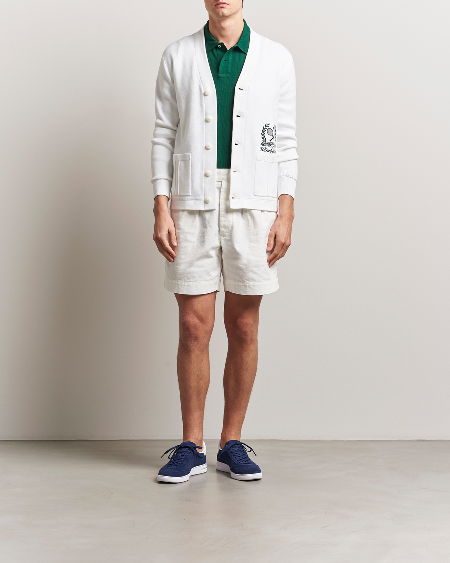 Herre | Gensere | Polo Ralph Lauren | Wimbledon Cotton Cardigan Ceramic White