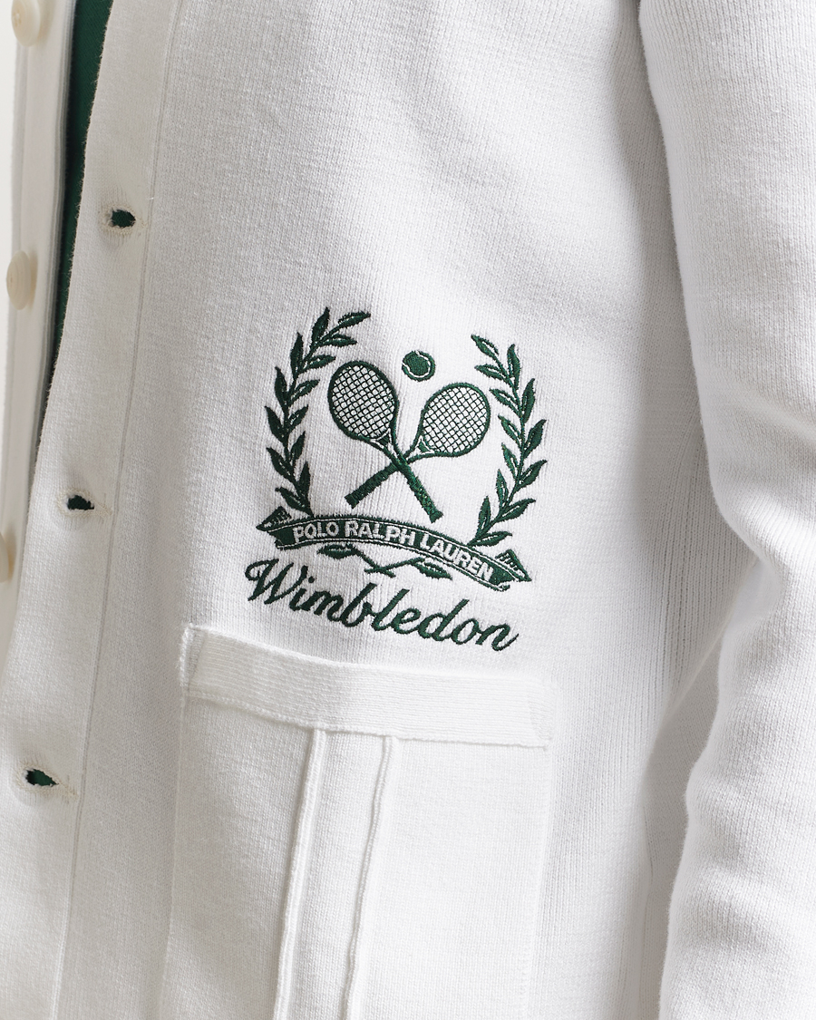 Herre | Gensere | Polo Ralph Lauren | Wimbledon Cotton Cardigan Ceramic White