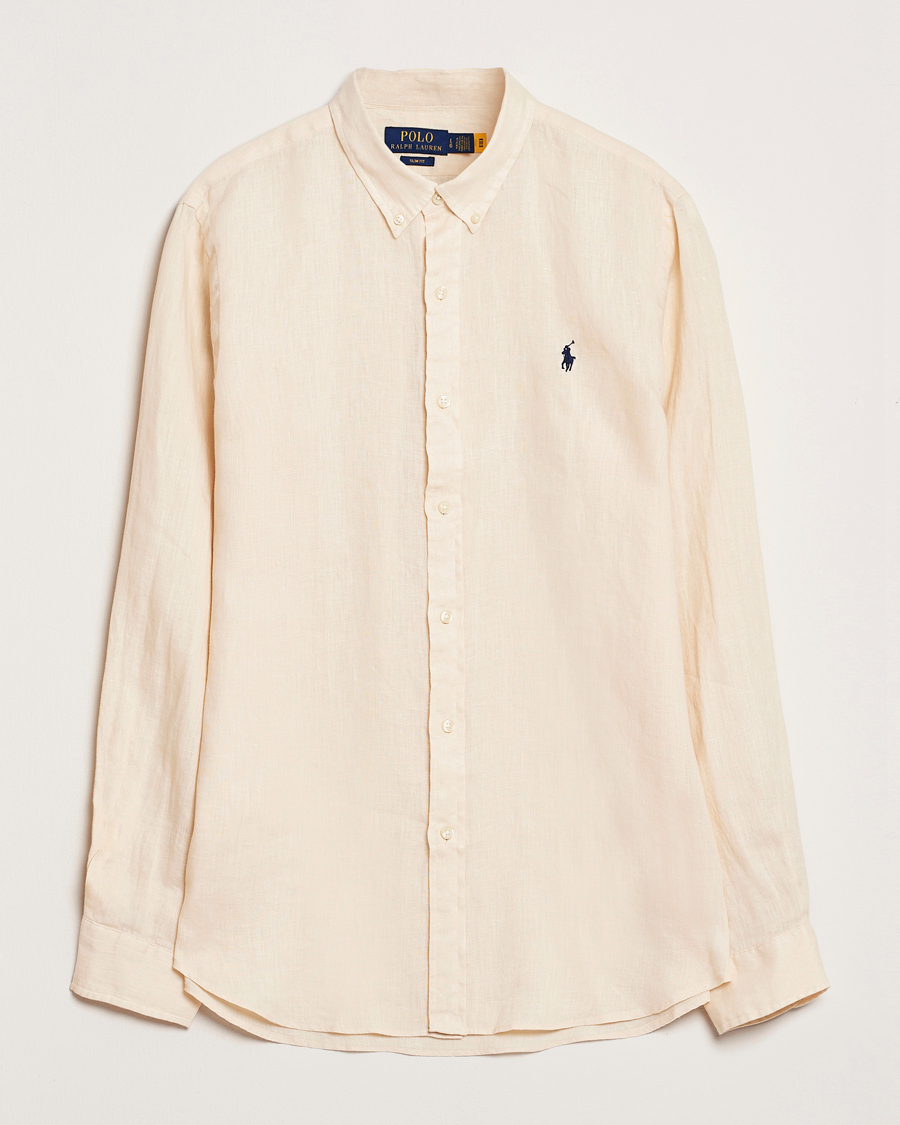 Herre | Skjorter | Polo Ralph Lauren | Slim Fit Linen Shirt Full Cream