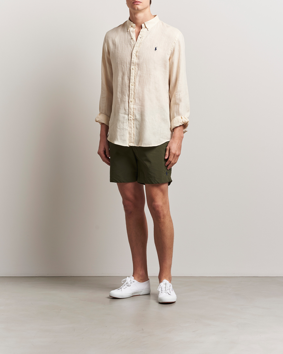 Herre | Skjorter | Polo Ralph Lauren | Slim Fit Linen Shirt Full Cream