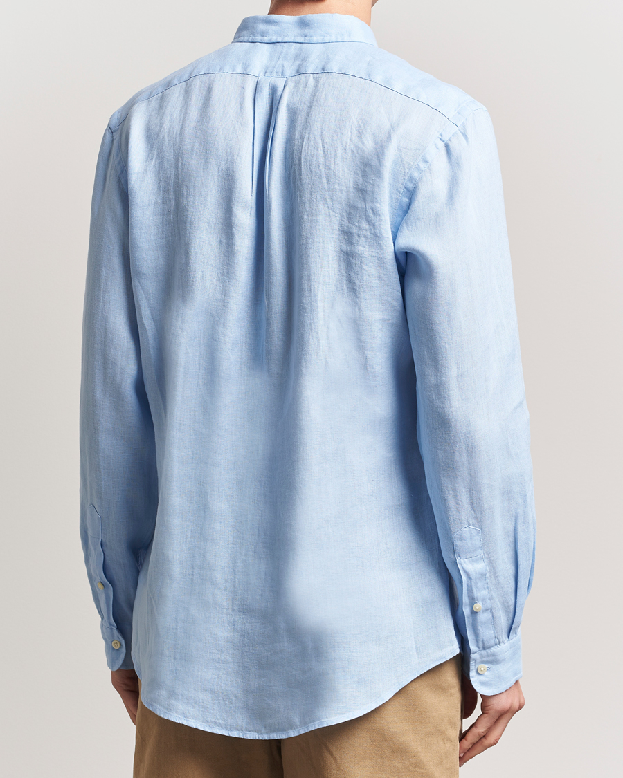 Herre | Skjorter | Polo Ralph Lauren | Slim Fit Linen Shirt Office Blue